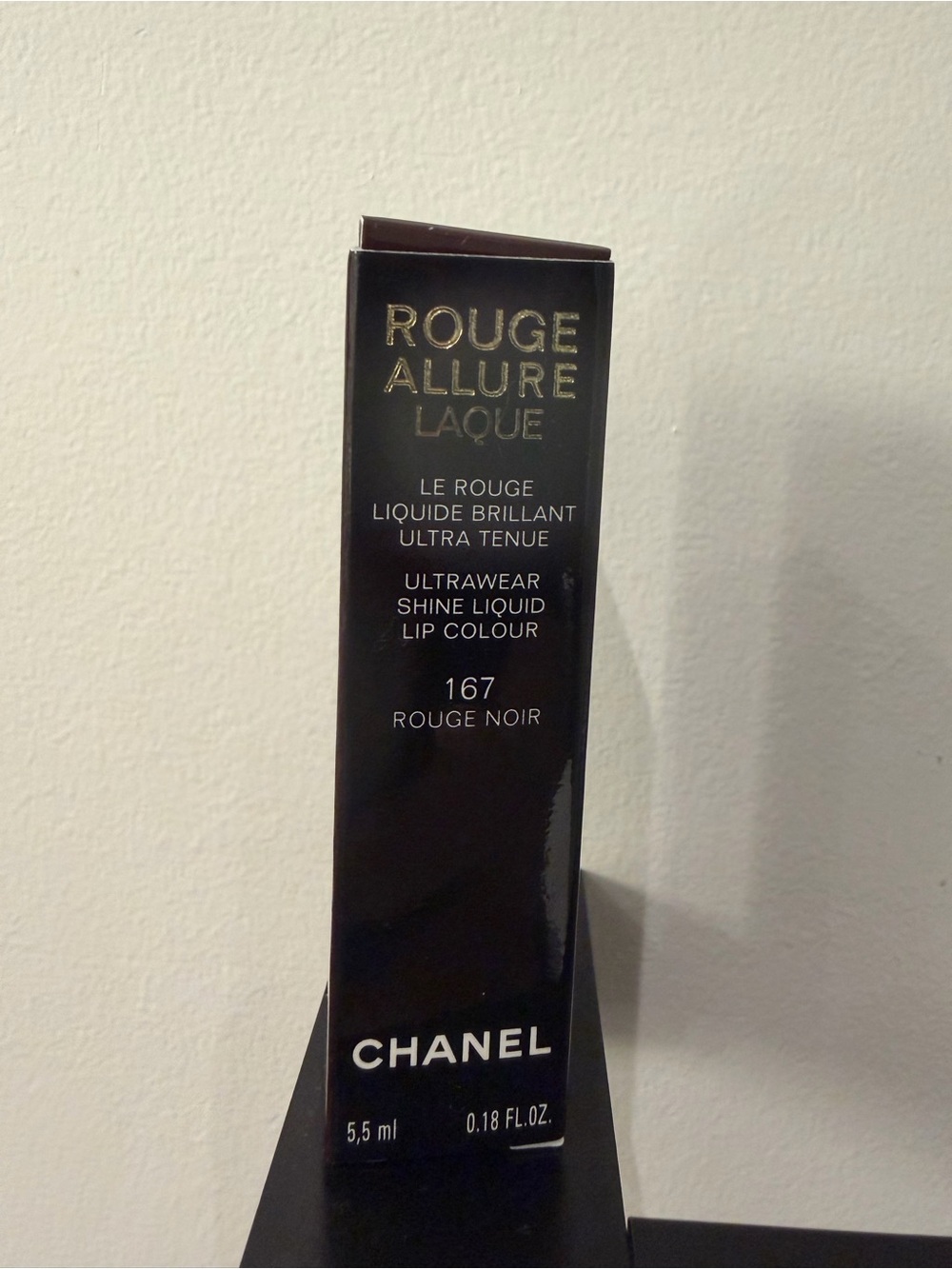 CHANEL Rouge Allure Laque 167 Rouge Noir - Black & Gold Packaging